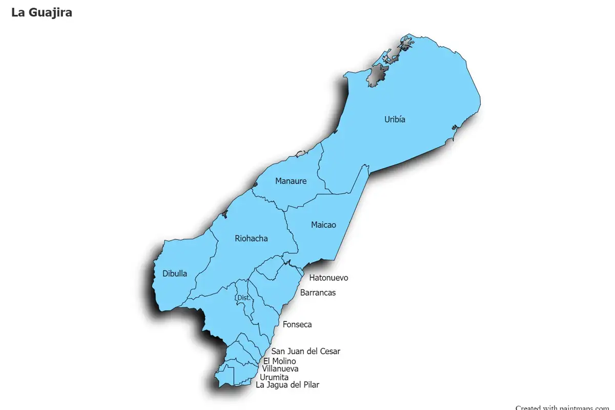 municipios de la guajira